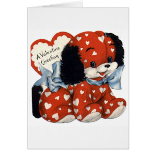 Süßer Valentins Retro Hund