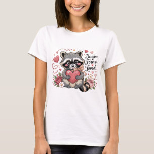 Süßer Valentins-Waschbär Sei Mein Für Immer Gelieb T-Shirt