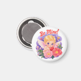 Süßer Valentinstag-Cupid mit "Sei Mein" Magnet