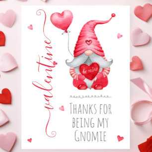 Süßer Valentinstag Danke, dass du mein Gnomie bist Karte
