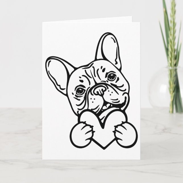 Süßer Valentinstag Frenchie Französische Bulldogge Karte (Vorderseite)