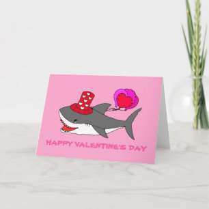 Süßer Valentinstag-Hai Karte