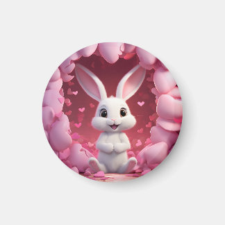 Süßer Valentinstag-Hasen-Magnet  Magnet