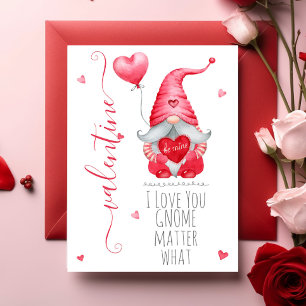 Süßer Valentinstag ich liebe dich Gnom egal was pa Karte