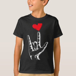 Süßer Valentinstag_ Ich liebe dich Handgebärdenspr T-Shirt