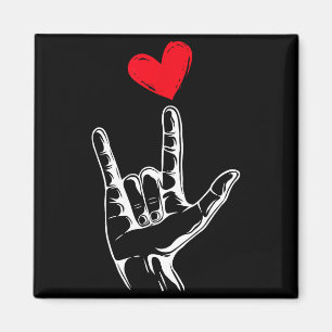 Süßer Valentinstag_ Ich liebe dich Handzeichenspra Magnet