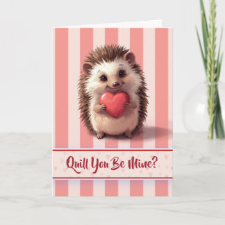 Süßer Valentinstag-Igel - Wirst du mein sein? Karte