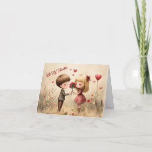 Süßer Valentinstag Karte
