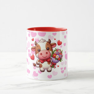 Süßer Valentinstag-Kuh Tasse