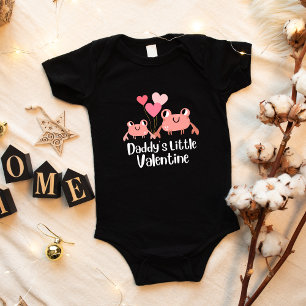 Süßer Valentinstag Lustiges Baby-Mädchen Krebs und Baby Strampler