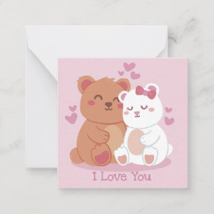 Süßer Valentinstag Mitteilungskarte