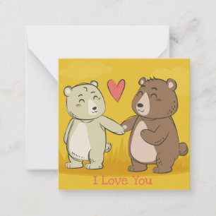 Süßer Valentinstag Mitteilungskarte