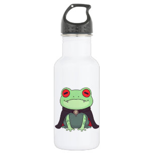 Süßer Vampir-Frosch-Halloween-Umhang Edelstahlflasche