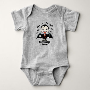 Süßer Vampir-Junge Halloween-Vektor-Art Baby Strampler
