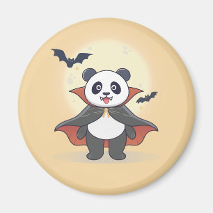 Süßer Vampir-Panda mit Kapuze und Fledermäusen Magnet