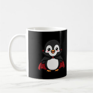 Süßer Vampir Pinguin Halloween Kaffeetasse