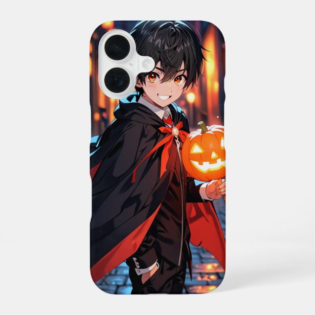 Süßer Vampirjunge iPhone 16 Hülle (Rückseite)