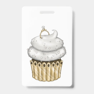 Süßer Verlobungs-Cupcake Ausweis