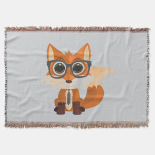 Süßer verrückter Fuchs gemütlicher Cartoon Kawaii  Decke