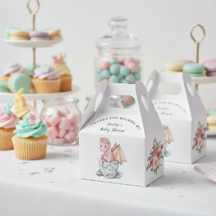 Süßer verspielter Baby-Drache Danke Baby Shower Geschenkschachtel
