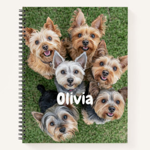 Süßer verspielter Welpen-Hund Notizbuch personalis