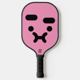 Süßer verwirrter schmollender Gesichtsausdruck Hel Pickleball Schläger