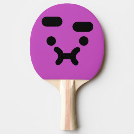 Süßer verwirrter schmollender Gesichtsausdruck Lil Tischtennis Schläger