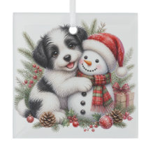 SÜSSER VERWUNDERLICHER WEIHNACHTS-THEMEN-HUNDEWELP