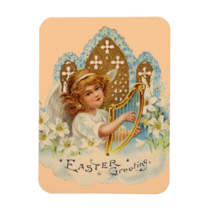 Süßer vintage Osterengel Magnet