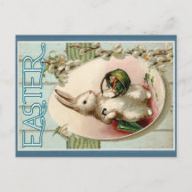 Süßer vintage Retro-Osterhase Kaninchen