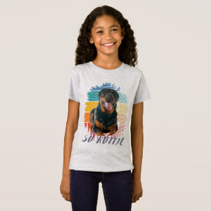 Süßer Vintage-Rottie-Rottweiler-Hund Tier Liebe T-Shirt