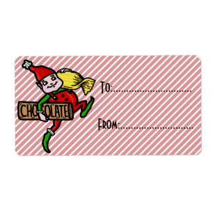 Süßer Vintage-Süßigkeiten-Weihnachtself personalis