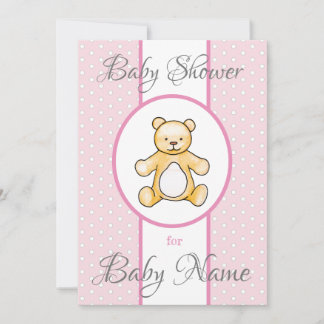Süßer vintage Teddy für Baby Shower Einladung