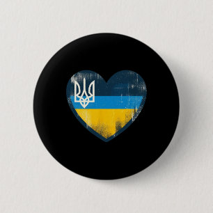 Süßer vintage-ukrainischer Bynner-Fan Ukraine-Flag Button