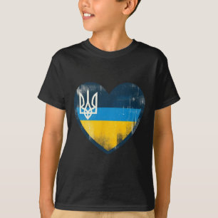 Süßer vintage-ukrainischer Bynner-Fan Ukraine-Flag T-Shirt