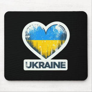 Süßer vintage-ukrainischer Fan Ukraine-Flagge Retr Mousepad