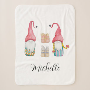 Süßer Vintage-Weihnachtsgeschenk-Gnom Sherpadecke