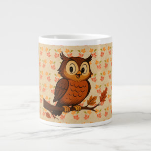 Süßer, vintage whimsvoller Herbst/Eulen-Herbst Jumbo-Tasse