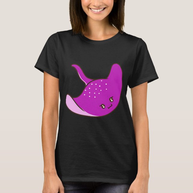 Süßer violetter Stachelrochen T-Shirt (Vorderseite)