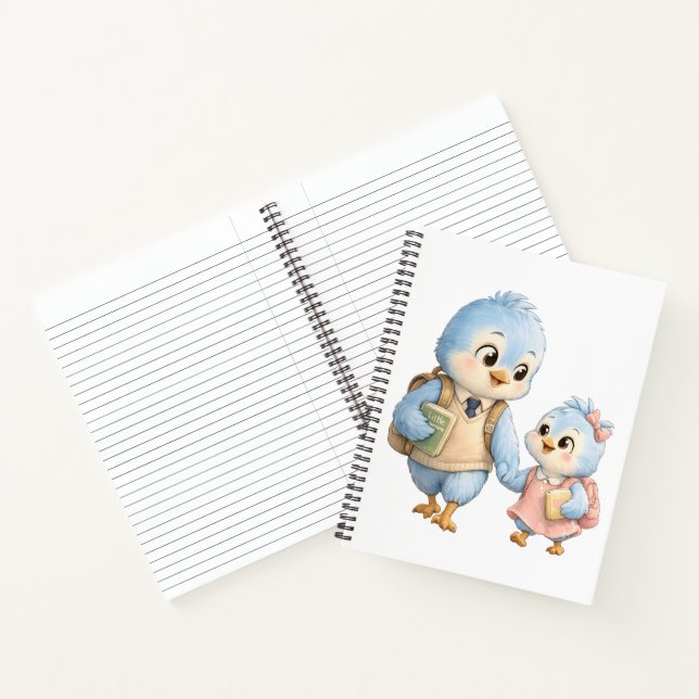 Süßer Vogel Bruder Schwester Journal Notizbuch (Innenseite)