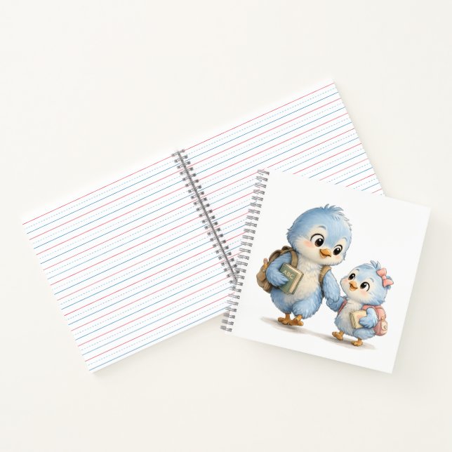 Süßer Vogel Bruder Schwester Journal Notizbuch (Innenseite)