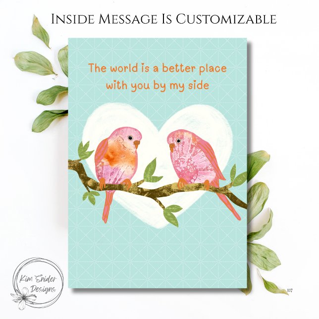 Süßer Vogel Liebe Valentinstag  Karte (Von Creator hochgeladen)