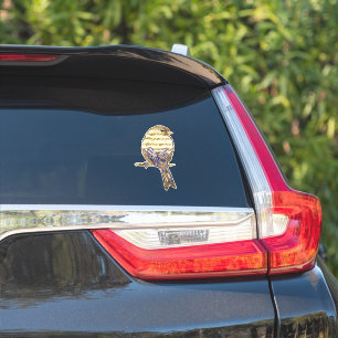Süßer Vogel mit Noten Anpassen Aufkleber
