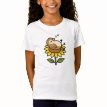 Süßer Vogel schläft auf einer Blume
