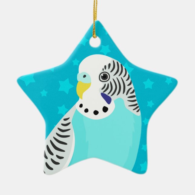 Süßer VogelParakeet Keramikornament (Vorne)