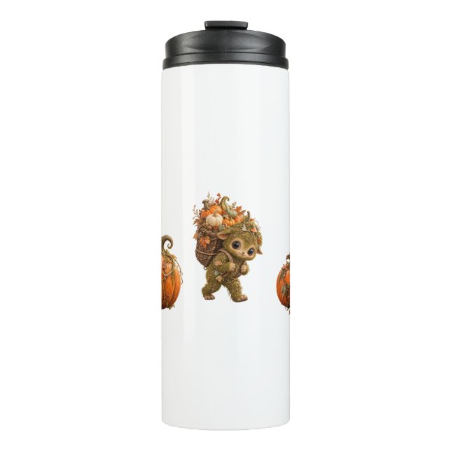 Süßer Wald-Elfen-Kürbis-Becher Thermosbecher (Vorderseite)