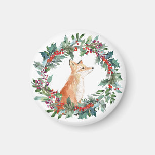 Süßer Wald Fuchs Weihnachten Magnet