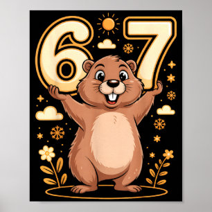Süßer Waldmurmeltier-Halter 67 Lustiges Waldmurmel Poster