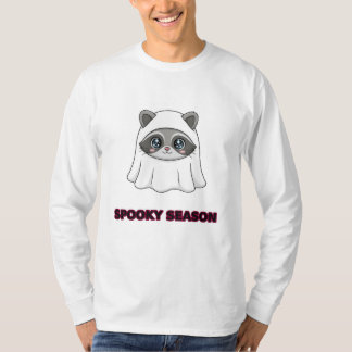 Süßer Waschbär-Geist Grusel-Saison Halloween Sweat T-Shirt