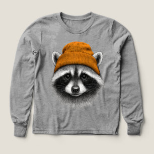 Süßer Waschbär mit Beanie - Retro 90er Vintage Wil